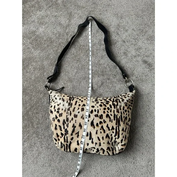Vintage 90s Womens Bag Y2K Furla Leopard Print Leather Bag, Made in Italy